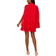 Adrianna Papell Chiffon Cape Sheath Dress With Ruffle Details In - Red Crush