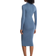 Michael Kors Wool Blend Mock Neck Midi Dress - Azul