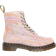 Dr. Martens 1460 Pascal Marbled Suede Lace Up Boots - Pink/Orange