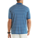 Nautica Big & Tall Navtech Classic Fit Striped Polo - Windsurf Blue