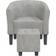 vidaXL Club Chair Light Grey Armchair 68cm 2pcs