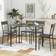 Costway Living Room Gray/Black Dining Set 70x110cm 5pcs