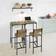 SoBuy Home Kitchen Breakfast Black Bar Table 40x60cm 4pcs