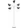 Simple Designs Contemporary Multi 5 Head Gray Floor Lamp 67"