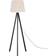 ValueLights Modern Black Wood Tripod Design Beige Floor Lamp 159cm