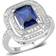 Alamode Jewelry Ring - Silver/Blue