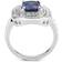 Alamode Jewelry Ring - Silver/Blue