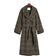 Gant Wool Plaid Trench Coat - Black