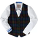 Joe Browns Men's Seasonal Tartan Check Regular Fit Suit Waistcoat - Blue