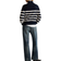 Tommy Hilfiger Half Zip Relaxed Jumper - Desert Sky/Ivory Petal Stripe