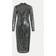 Vila Mekko ViGigi Highneck Sequin Midi Dress - Musta