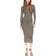 Michael Kors Metallic Knit Mock Neck Dress - Black/Gold