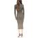 Michael Kors Metallic Knit Mock Neck Dress - Black/Gold