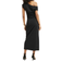 River Island Drape Off Shoulder Bodycon Midi Dress - Black