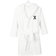 Authentic Hotel and Spa Kid's Double Brushed Hooded Bathrobe with Black Bookman Monogram X - White (KIDS00-B-99)