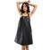 JJXX faux leather pinafore dress in black