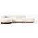 Westwing Collection Natalie Teddy-Bouclé Off White/Dark Beech Wood Soffa 337cm 3-sits