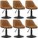 vidaXL 3088800 Brown Køkkenstol 77.5cm 6stk