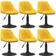 vidaXL 3088809 Mustard Yellow Kitchen Chair 77.5cm 6pcs