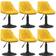 vidaXL 3088809 Mustard Yellow Køkkenstol 77.5cm 6stk