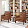 Winston Porter Asaria Brown Faux Leather Armchair 33.8" 2pcs