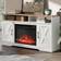 Living and Home 2 Door 2 Shelf White Fireplace TV Unit 76 x 38 x 138 cm TV Bench 138x76cm