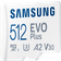 Western Digital EVO Plus microSDXC Class 10 UHS-l U3 V30 A2 160/120MB/s 512GB +SD adapter