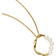 Pandora Organically Shaped Circle & Treated Freshwater Cultured Pendant Necklace - Gold/Pearls