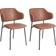 Beliani Modern Brown Kitchen Chair 82cm 2pcs