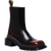 Dr. Martens Maybole Square Toe Leather Chelsea Boots - Black/Cherry Red Arcadia