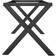 vidaXL X-Frame Black Bordsben 43cm