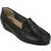 Down To Earth Leather Wedge - Black