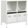 vidaXL Cold-Rolled Steel White Skænk 68x73.5cm