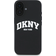 DKNY Silicone White Printed Logo MagSafe Case for iPhone 16