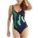 Damella Julia Basic Swimsuit - Blue/Green