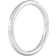 Goldsmiths D Shape Standard Milgrain Edge Wedding Ring - White Gold