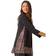 Roman Animal Print Mesh Hem Tunic - Natural