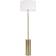 ValueLights Lexy Antique Brass/White Floor Lamp 150cm