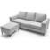 Abakus Direct Capri Light Grey Sofa 200cm 3 Seater