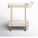 Everly Quinn Litterio Bar Cart Gold Trolley Table 16.2x31.5"