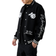 boohooMAN Oversized Embroidered Harrington Jersey Bomber Jacket - Black