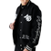 boohooMAN Oversized Embroidered Harrington Jersey Bomber Jacket - Black