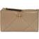 Tory Burch Kira Diamond Quilt Zip Card Case - Taupe Oak