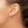 Bagatela Round Stud Earrings - White Gold/Transparent