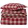 Lexington Checked Cotton Flannel Bedding Dynebetræk Beige, Hvid, Grøn, Rød (210x150cm)