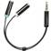 Deltaco 3.5mm - 2x3.5mm (4-pole) M-F
