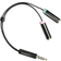 Deltaco 3.5mm - 2x3.5mm (4-pole) M-F