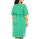 Eloquii Cross Front Flutter Sleeve Dress - Leprechaun