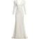 Tadashi Shoji Irelina Puff Sleeve Embroidered Gown - Ivory