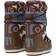 Moon Boot Icon Flower-Print Boots - Brown/Elephant Grey